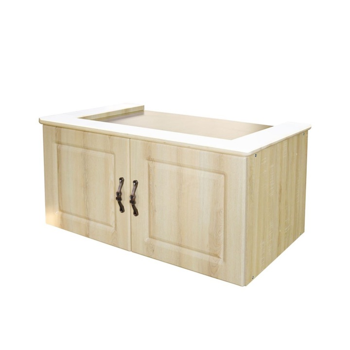 Dulap suspendat cu 2 usi, SPECTRAL MOBILA, PAL melaminat/MDF, 93x48x59 cm, Sonoma