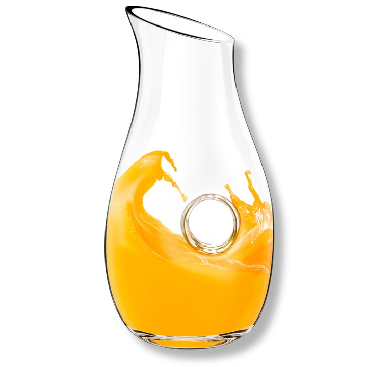 Carafa apa, sticla termorezistenta, transparenta, Crystalline, 750 ml, ulcior cu suc, bautura limonada, Wilmax England