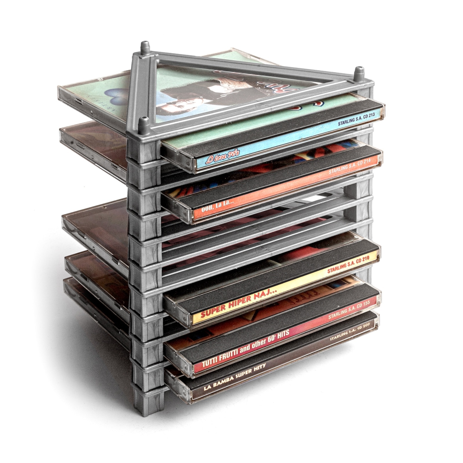 Suport modular CD DVD pentru raft regal, organizator discuri, 11