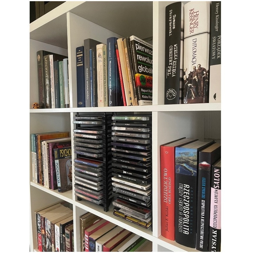 Suport modular CD DVD pentru raft regal, organizator discuri, 11