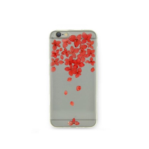 Pachet Carcasa Iphone 6/6S, Red Flower, Blautel - BLTFCI6PF + Suport magnetic Tellur MCM3 pentru ventilatie, plastic, Negru