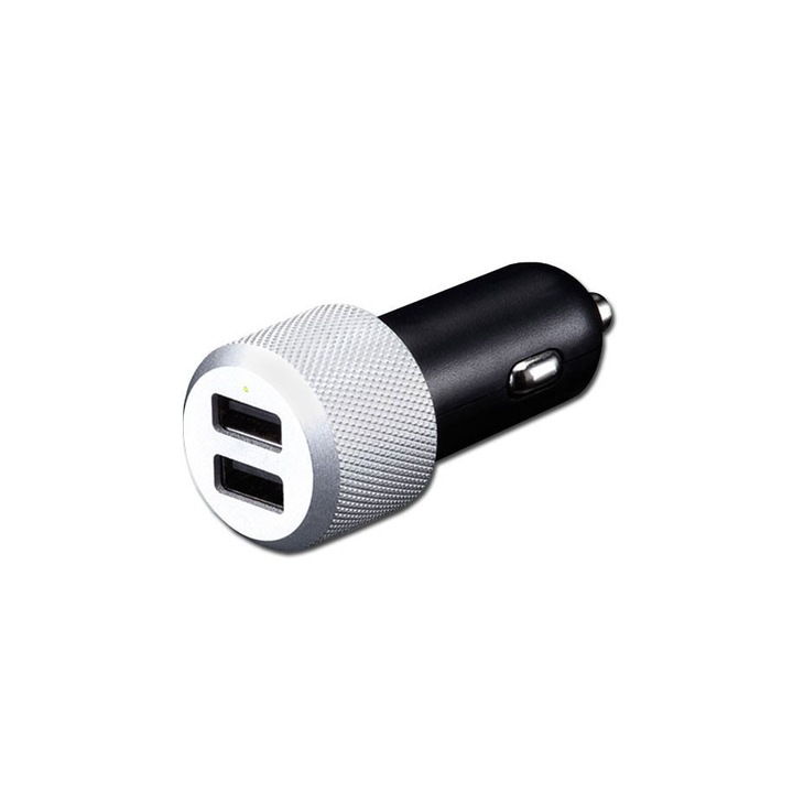 Autós töltő két USB porttal Just Mobile - Highway Max