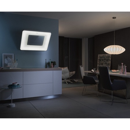 Hota Miele de perete DA 6996 W Pearl, Alb, 640 m³/h, A+, cu iluminat ambiental variabil