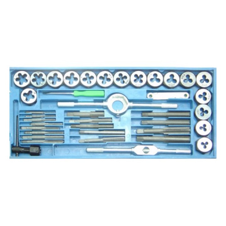 Filiere Manuale+Tarozi( 40 buc/set ) Buildxell - Diametru: (M3x0.5)-(M12x1.75) mm