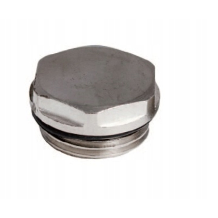 Dezaerator manual calorifer, Aquer, Cu inel O, Alama, 1/2 inch, 13mm, Argintiu