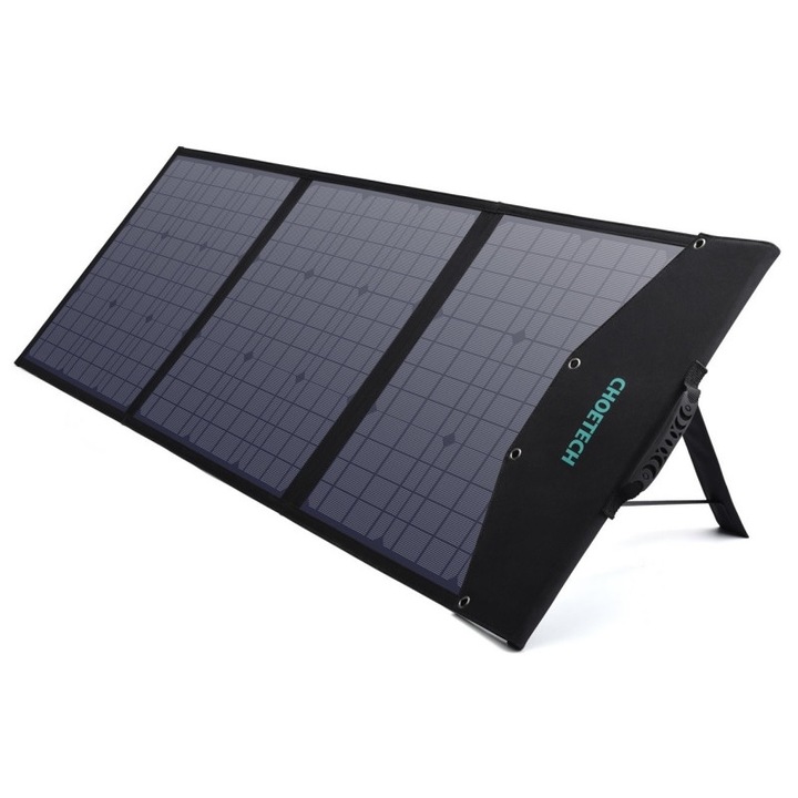 Panou solar pliabil, camping, pescuit, drumetii de 120W, 1 X USB TYPE C / 2 X USB TYPE A SI IESIRE DC, PS-120-3