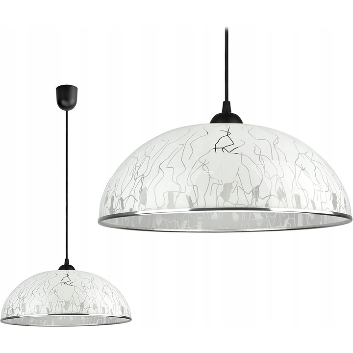 Pendul, Metal, E27, Alb