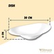 Mélytányér 30,5x21 cm, Wilmax England, Porcelán, Fehér