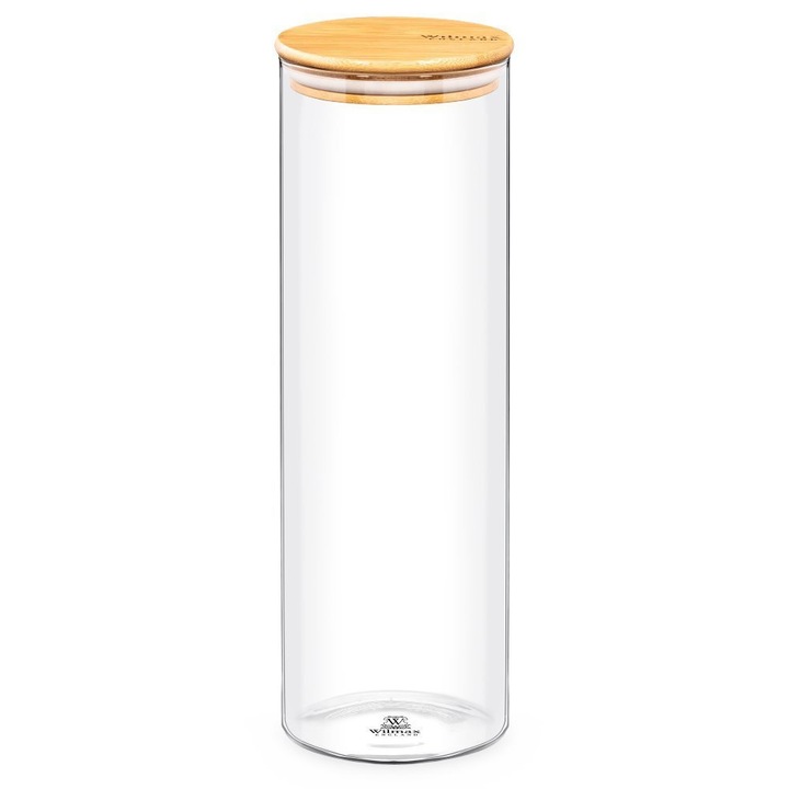 Wilmax England Elegáns tárolóedény/kanna, 2000 ml, boroszilikát üvegből, átlátszó