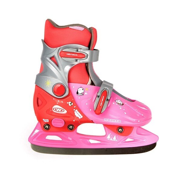 Patine WORKER Kelly, roz-rosu, XS(29-32)