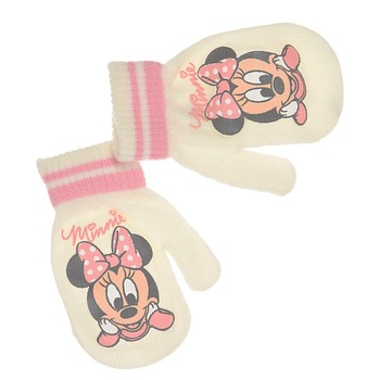 Manusi bebe Minnie Mouse, Alb, Universala Manusi bebe Minnie Mouse, Alb, Universala