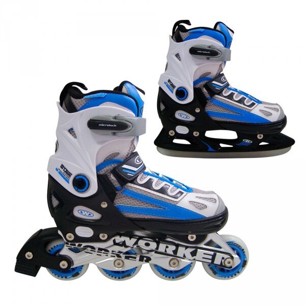 Patine WORKER Nolan 2 in 1-albastru, S(33-36)