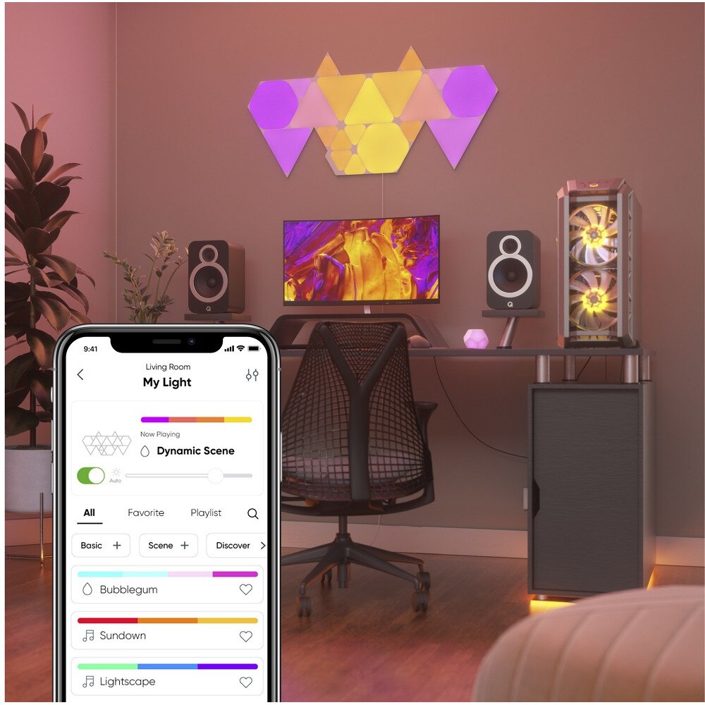 Panouri LED smart modulare Nanoleaf, Shapes Triangles Starter Kit