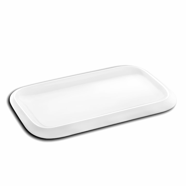 Правоъгълна чиния за сервиране, Wilmax England, порцелан, 30x18 см, бяла
