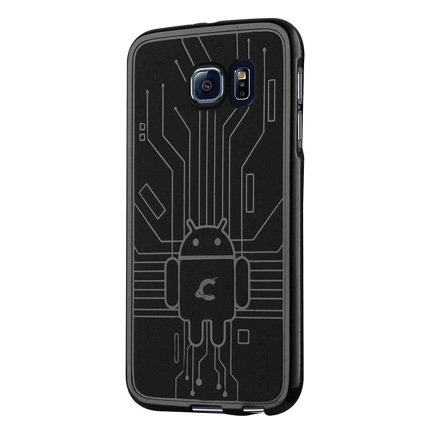 Husa protectie Samsung Galaxy S6, Cruzerlite BUGDROID CIRCUIT, negru