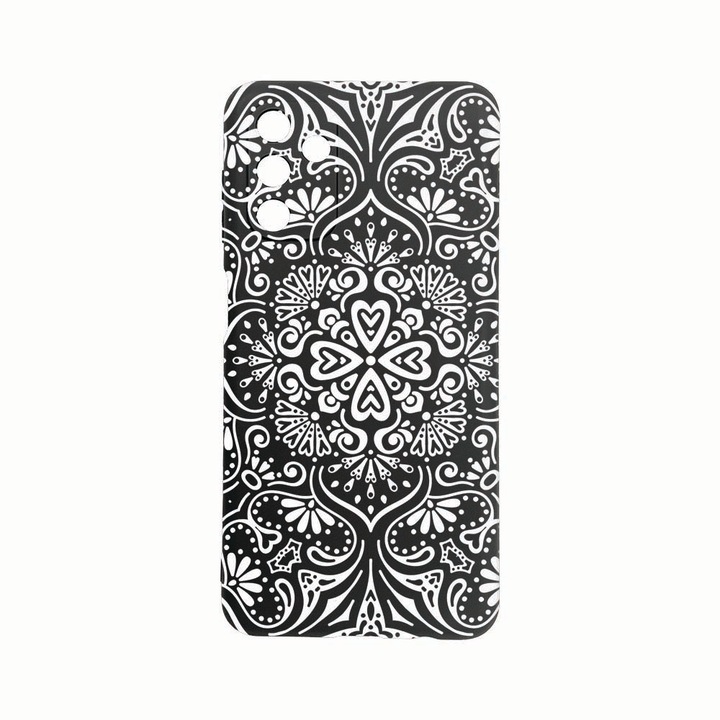 Husa Silicon, Compatibila Cu Samsung Galaxy A04s, Mandala, Rezistenta la uzura, Protectie Camera, Negru c-B 75