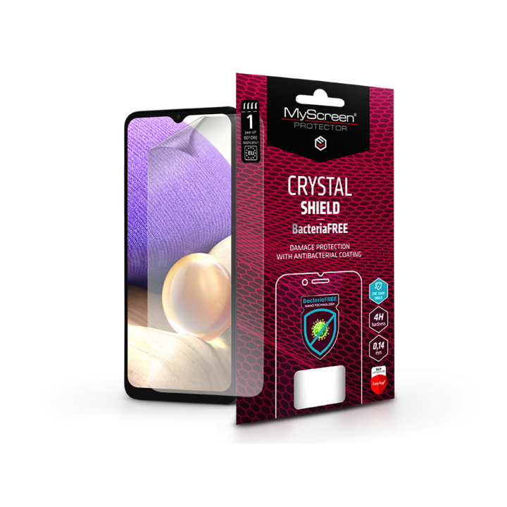Samsung A326B Galaxy A32 5G képernyővédő fólia - MyScreen Protector Crystal Shield BacteriaFree - 1 db/csomag - transparent