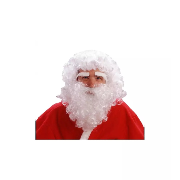 Set peruca, barba si sprancene Mos Craciun