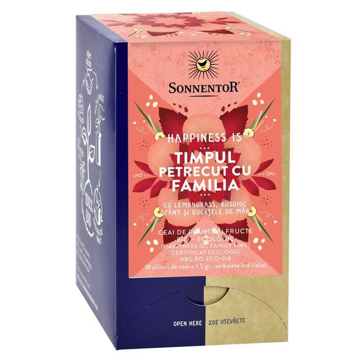 Tea Boldogság a családdal eltöltött idő Bio 18 adag Sonnentor
