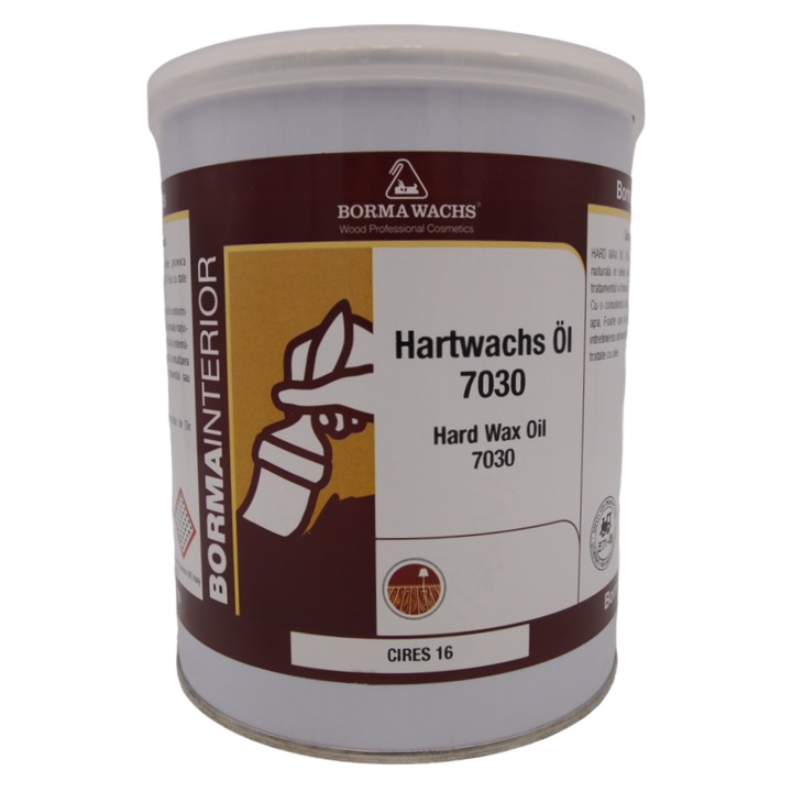 Ulei cu ceara dura pentru mobila, Borma Wachs, Hard Wax Oil 7030, culoare cires, 750 ml