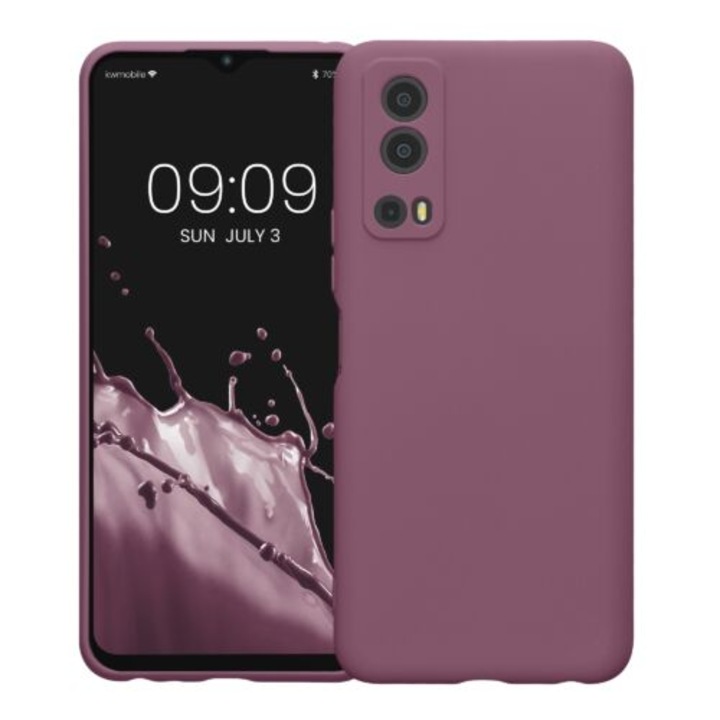 Калъф Kwmobile за Vivo Y72 5G, силиконов, лилав, 59095.167