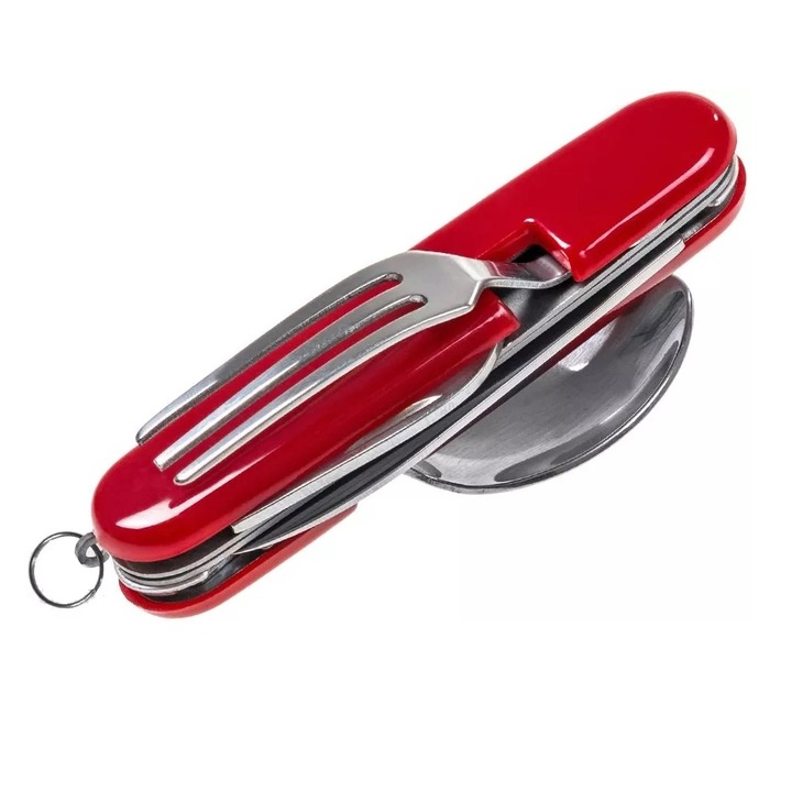 Briceag multifunctional BCB CN223 cu separare, inox, 9 cm, cutit, lingura, furculita