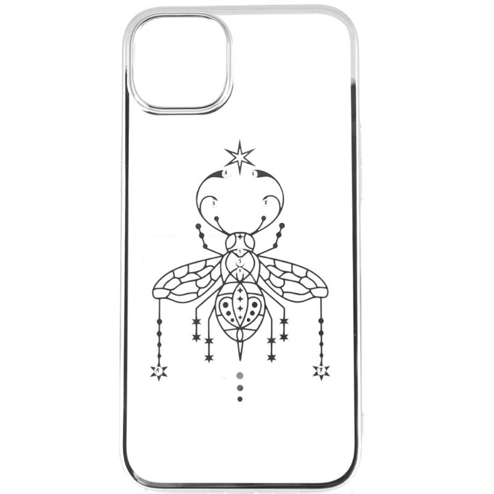 iPhone 14 Silver készülékkel kompatibilis Devia Summer Series védőtok Swarovski kristályokkal