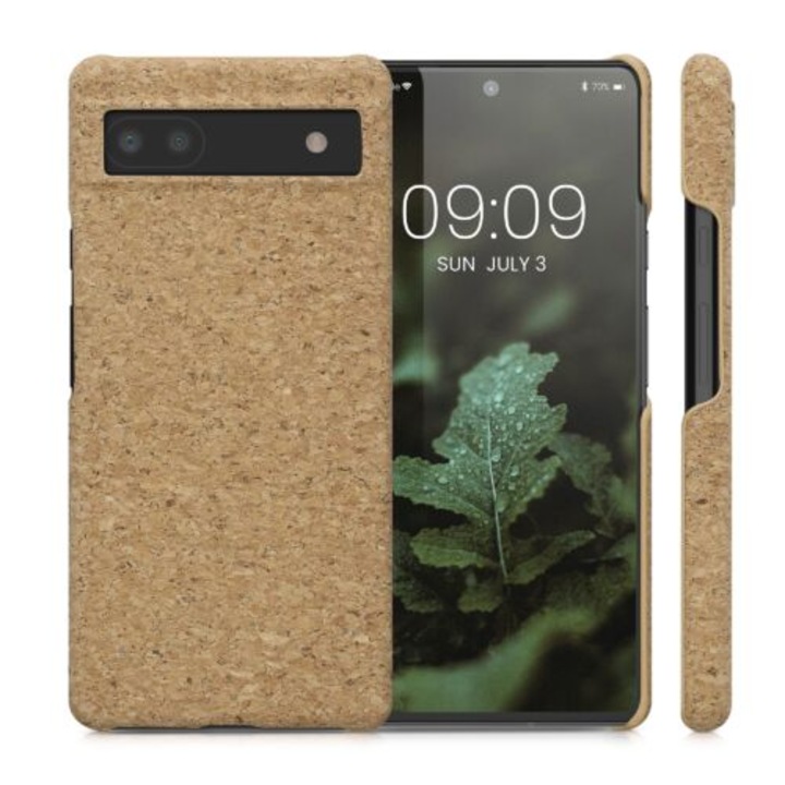Kwmobile Калъф за Google Pixel 6a, корк, кафяв, 58900.24