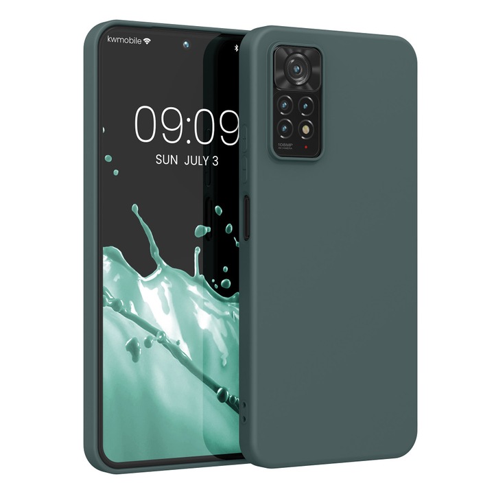 Kwmobile tok Xiaomi Redmi Note 11 Pro/Redmi Note 11 Pro 5G, szilícium, zöld, 57369.169
