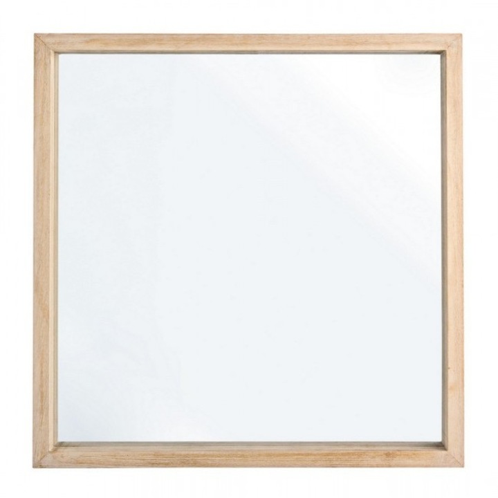 Bizzotto, Dekoratív fali tükör natúr fa kerettel Tiziano 52x5x52 cm