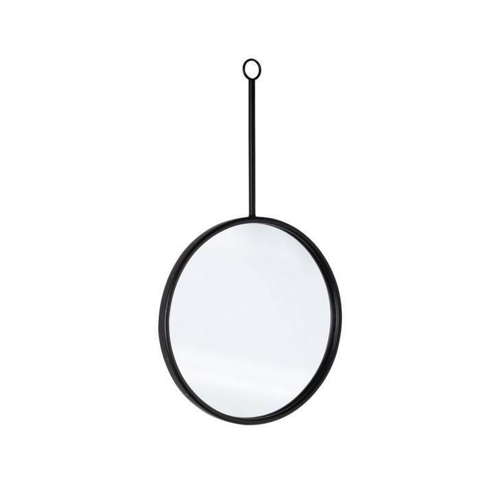 Oglinda de perete cu rama din fier negru Regular 40x3x70 cm