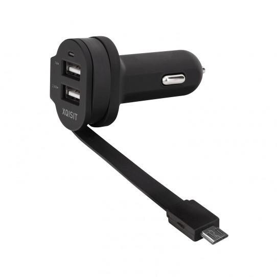 Incarcator auto 500mA micro USB negru, Xqisit - XQ19131
