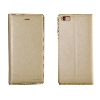 Husa flip wallet din piele Nuoku Luxe pentru iPhone 6 Plus, auriu Husa flip wallet din piele Nuoku Luxe pentru iPhone 6 Plus, auriu
