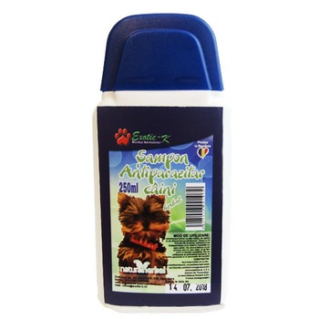 Sampon antiparazitar Exo pentru caini 250 ml Herbal Sampon antiparazitar Exo pentru caini 250 ml Herbal