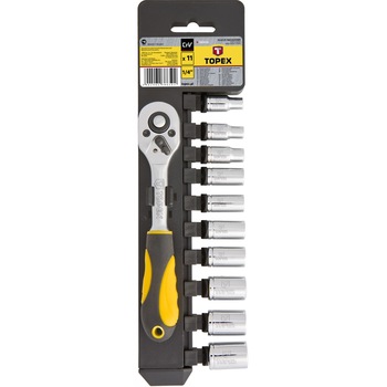 Trusa tubulare TOPEX, 11 buc, 1/4'' Trusa tubulare TOPEX, 11 buc, 1/4''