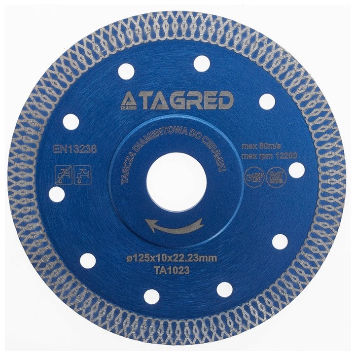 Disc diamantat, Tagred, profesional, 125 mm, pentru piatra, gresie si ceramica