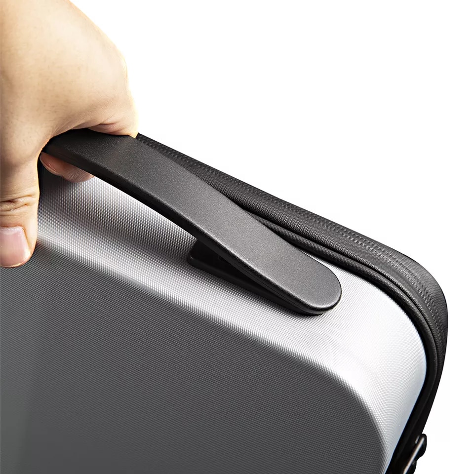 Rucsac laptop 15.6" business cu carcasa rigida din material impermeabil EVA, sistem antifurt, port de incarcare USB, BANGE, 30x8x45 cm, Argintiu