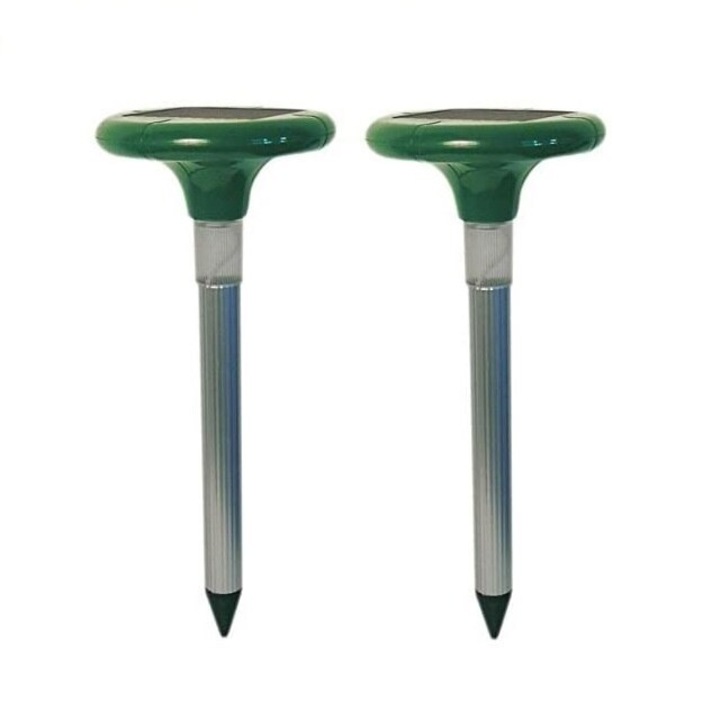 Set 2 Aparate Cu Incarcare Solara Anti Daunatori EDAR, Solid, Pentru Cartite, Gradina, Cu Tarus, Verde
