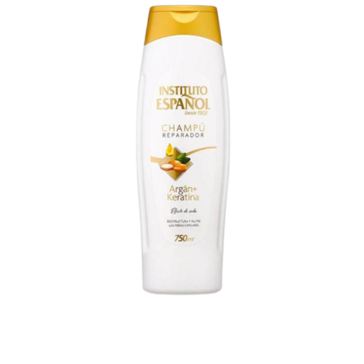Sampon reparator cu ulei de argan si keratina, Instituto Espanol, Champu Reparador 750 ml