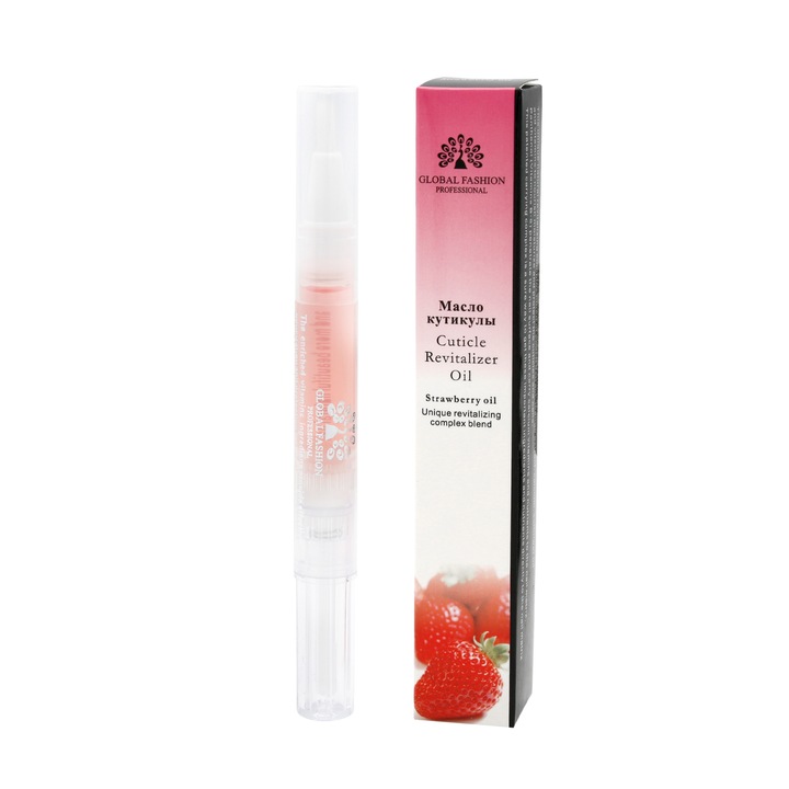 Ulei pentru cuticula stilou, Global Fashion, Capsuna, 8 ml