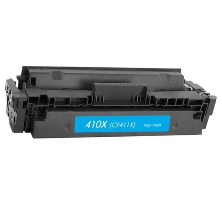 Graphitek fehér dobozos tonerkazetta, kompatibilis HP 411x / CF411X, chippel, ciánkék, 5000 oldal, HP CJ PRO M452, M477, M377 készülékekhez