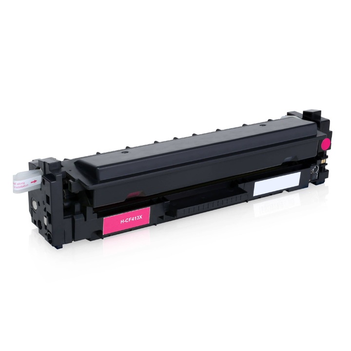 Graphitek fehér dobozos tonerkazetta, kompatibilis HP 413X / CF413X, chippel, Magenta, 5000 oldal, HP CJ PRO M452, M477, M377 készülékekhez