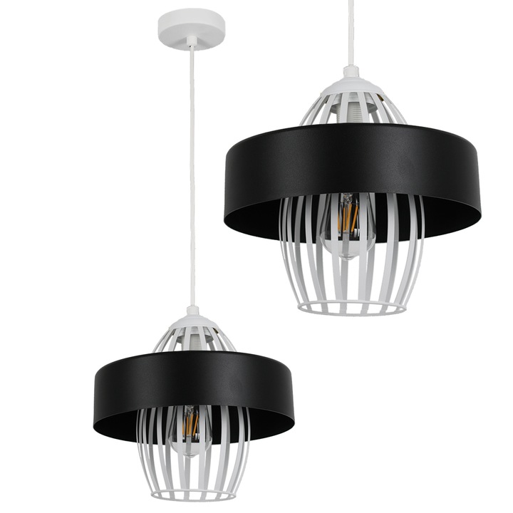 Függőlámpa, Lampex, Marino 1 Fém fekete-fehér színben