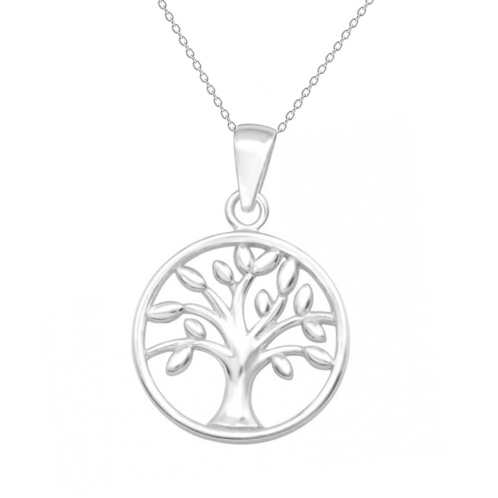 Colier argint 925 Copacul Vietii Boutique 23, lungime 45 cm, inclus cutie bijuterii