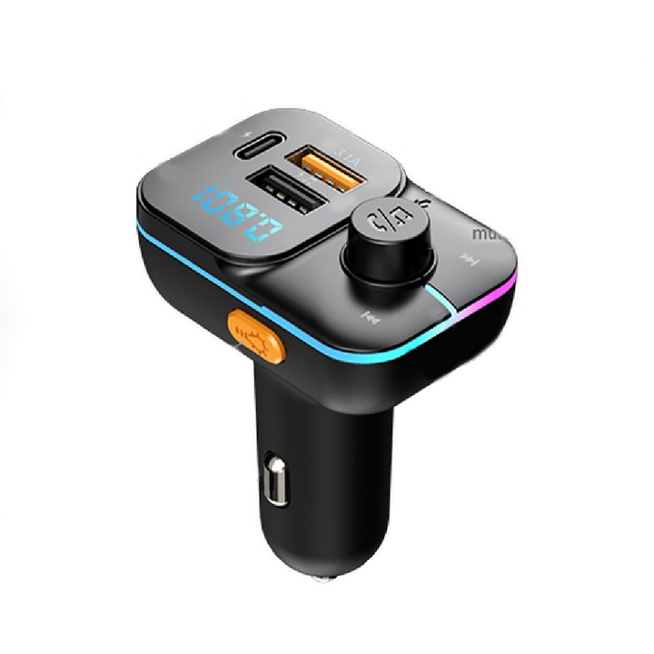 FM Трансмитер ZIK, C24, MP3, Мултифункционален, Bluetooth, черен