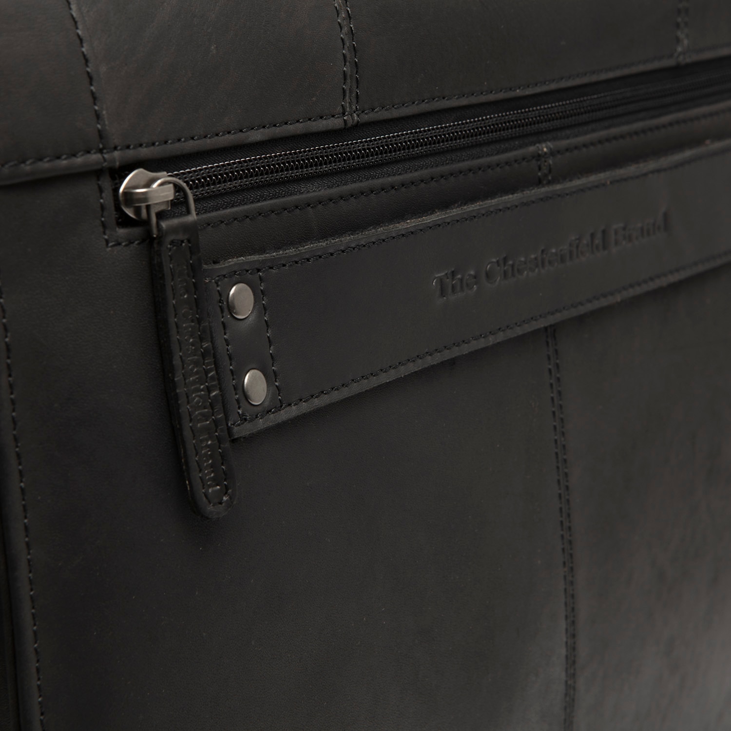 Geanta de laptop, din piele naturala, The Chesterfield Brand, Stuttgart 14 inch, Negru