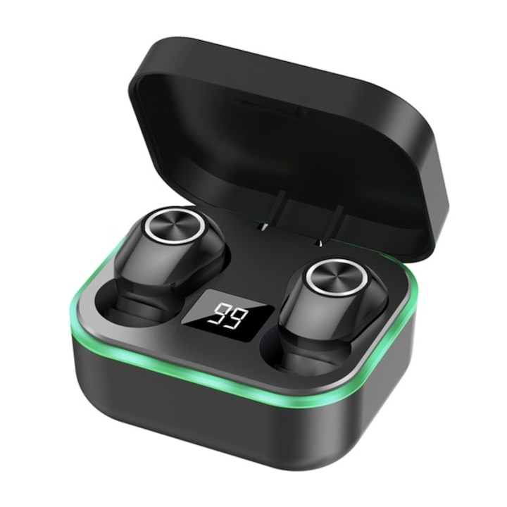 Casti cu fir, Easy, Dunfermline, Microfon, Control volum, Filtru de zgomot incorporat, Negru