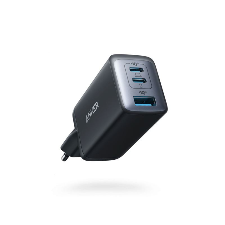 Anker PowerPort III Pod hálózati gyorstöltő, 2x USB-C + USB-A 65W fekete (A2667G11) (A2667G11)