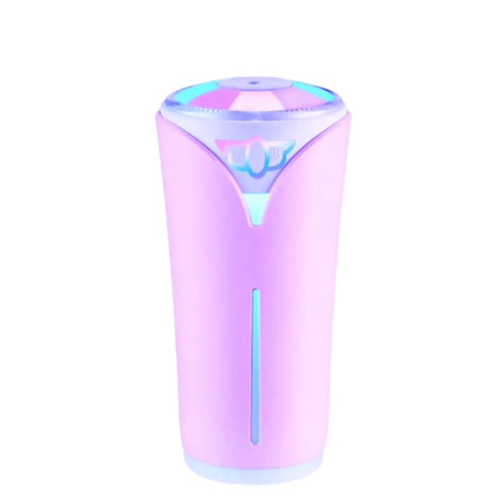 Umidificator auto, 300ml, lumini laser cu cer instelat, negru