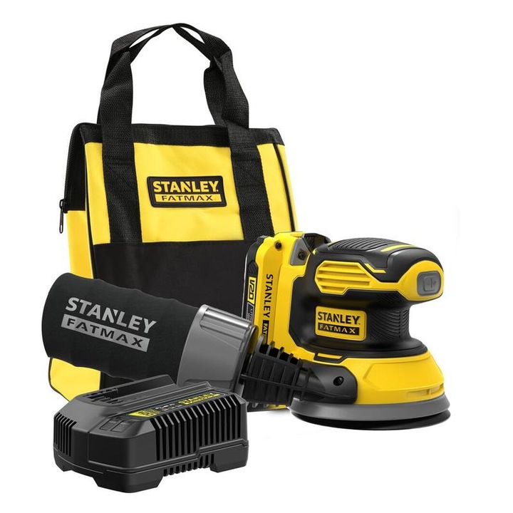 Ексцентършлайф STANLEY FATMAX V20 с батерия 18V 1x2.0 Ah и зарядно SFMCW220D1S-QW
